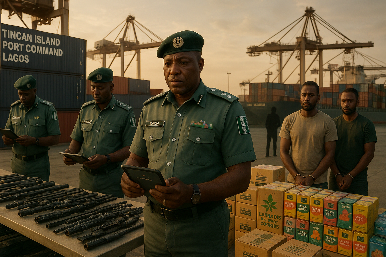 Nigeria Customs Seizes Cannabis Products and Rifle Parts at Port