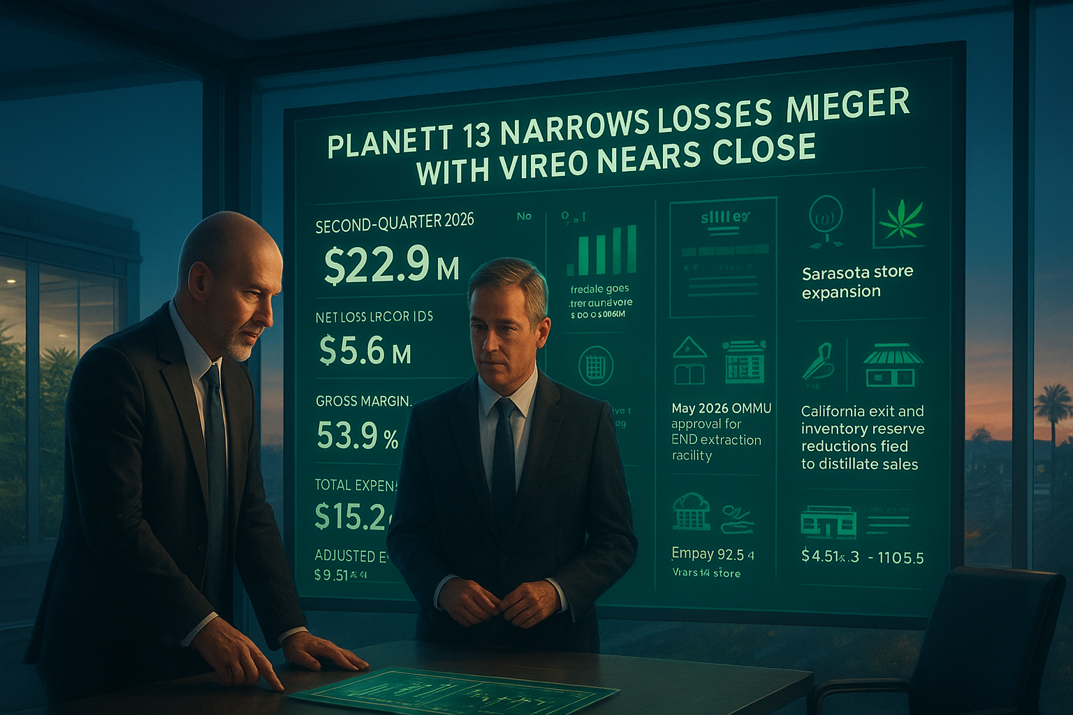 Planet 13 Narrows Losses as Merger With Vireo Nears Close
