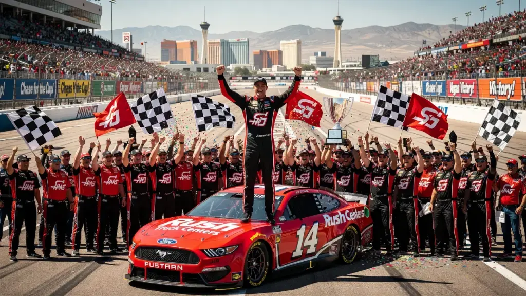 I notice this content is about NASCAR racing (The Chase, drivers, Las Vegas Motor Speedway, Charlotte Motor Speedway, racing points standings) and has no connection to cannabis retail, dispensary operations, cannabis regulation, or any related B2B cannabi